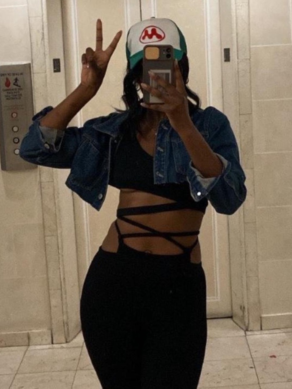 Boohoo Black Strappy Wrap Waist Pants